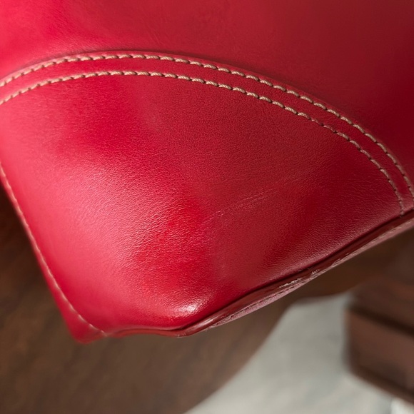 Ralph Lauren  shoulder bag  Crossbody  Satchel  leather Red excellent condition - Picture 14 of 16